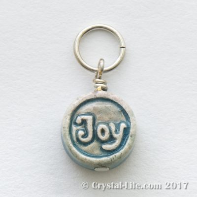 Joy Ceramic Word Pendant