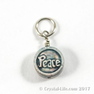 Word Pendant - Ceramic - Peace | Crystal Life