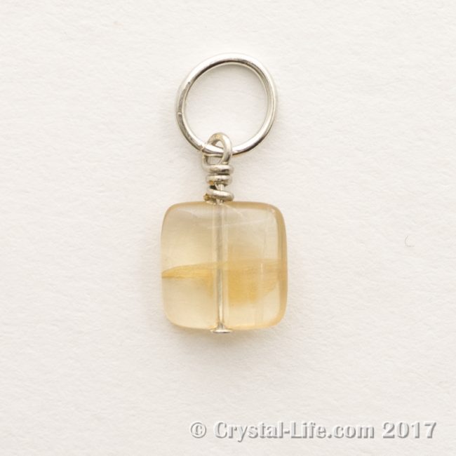 Square Yellow Fluorite Pendant | Crystal Life