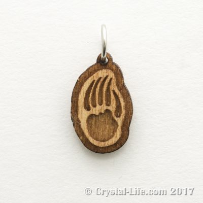 Wood Bear Paw Pendant | Crystal Life