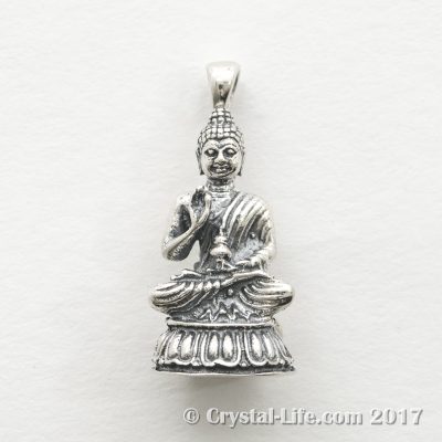 Silver Buddha Pendant | Crystal Life