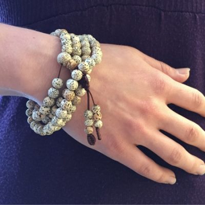 White Lotus Seed Prayer Beads Mala