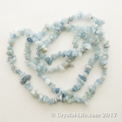 Aquamarine Chip Necklace | Crystal Life