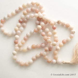pink peruvian opal mala 8mm