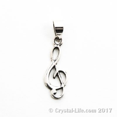 Cleff Note Pendant - Sterling Silver