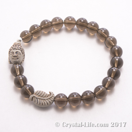 Compassion Buddha Bracelet | Smokey Quartz