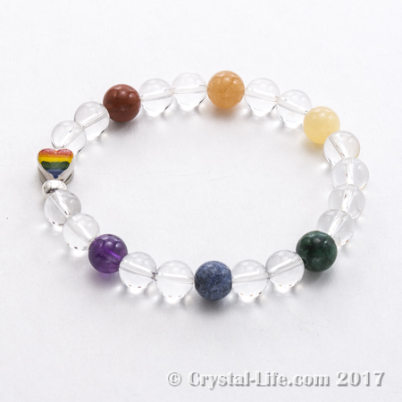 Rainbow Heart Bracelet – Quartz