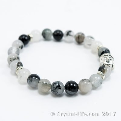 Rutilated Quartz Buddha Bracelet