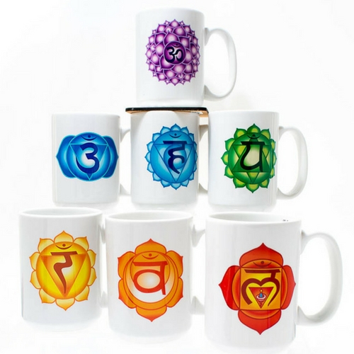 set of 7 chakra mugs
