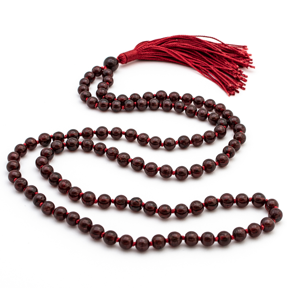 Garnet Prayer Beads Mala  Crystal Life Technology, Inc.