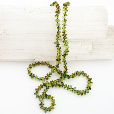 green amber necklace