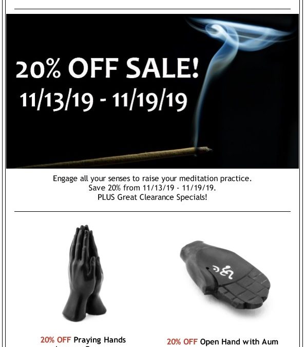Incense and Lapis Lazuli | November 13 – November 19 | Sales Of The Week