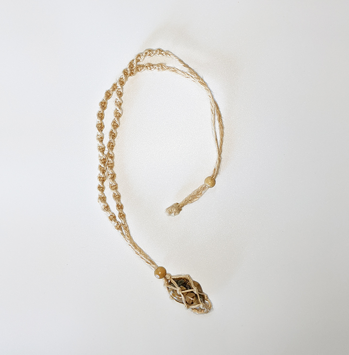 HEMP Crystal Holder Necklace-Adjustable Boho Style