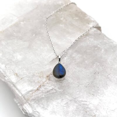 Small Teardrop Labradorite Pendant