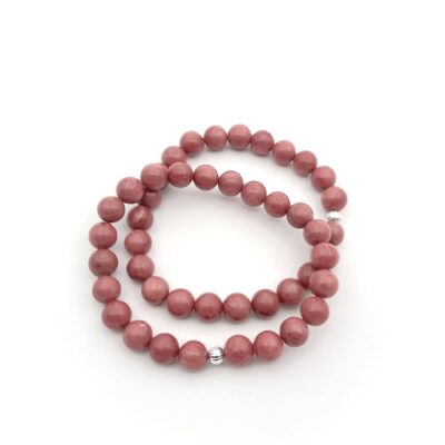 Rhodonite Stretch Bracelet | 8mm