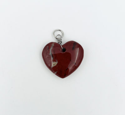 Red Jasper Heart Pendant