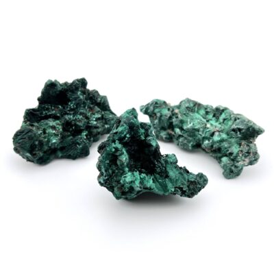 Medium Fibrous Malachite Specimens