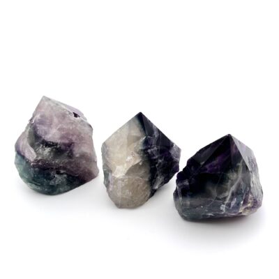 Polished Rainbow Fluorite Points