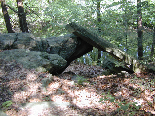 indn rock1 tipped over altar