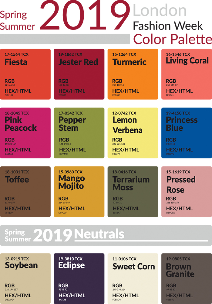 2019 fashion colors