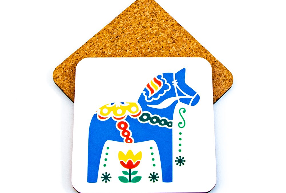Art Coaster | Blue Dala Horse