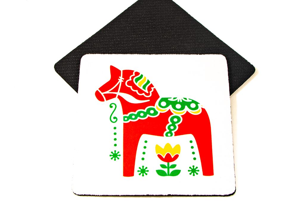 Cloth Coaster | Red Dala Horse
