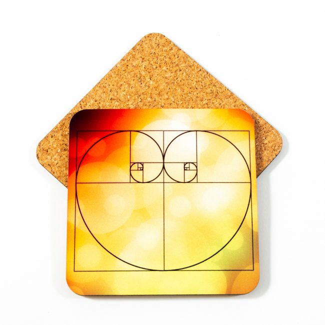 Fibonacci Heart Coaster | Color