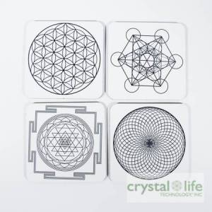 Four Core Geometries Coasters Set