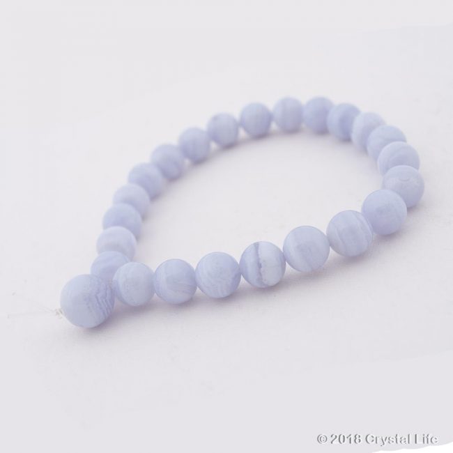 Blue Lace Agate Meditation Bracelet | Large