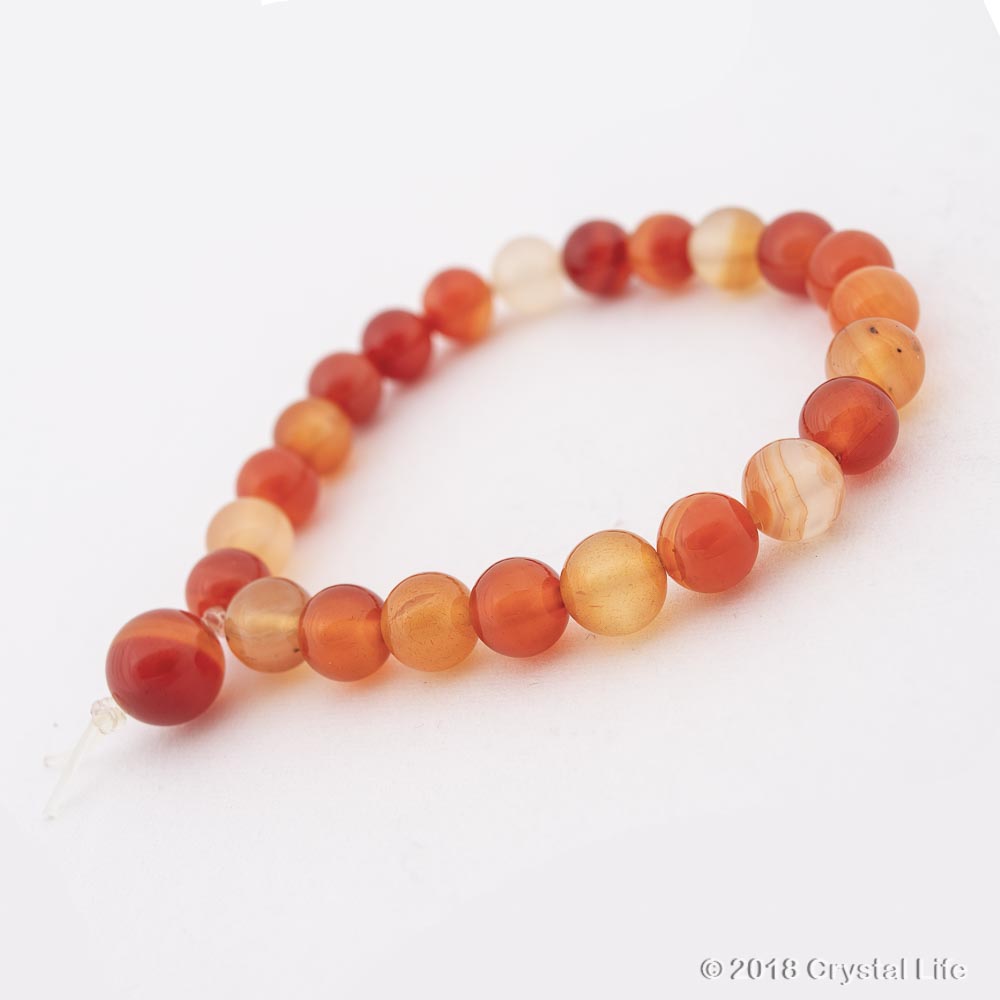 Orange Agate bead bracelet#charmbracelet#mermaidcharm#attractsconfidence#strength#love