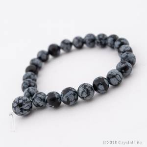 Snowflake Obsidian Meditation Bracelet