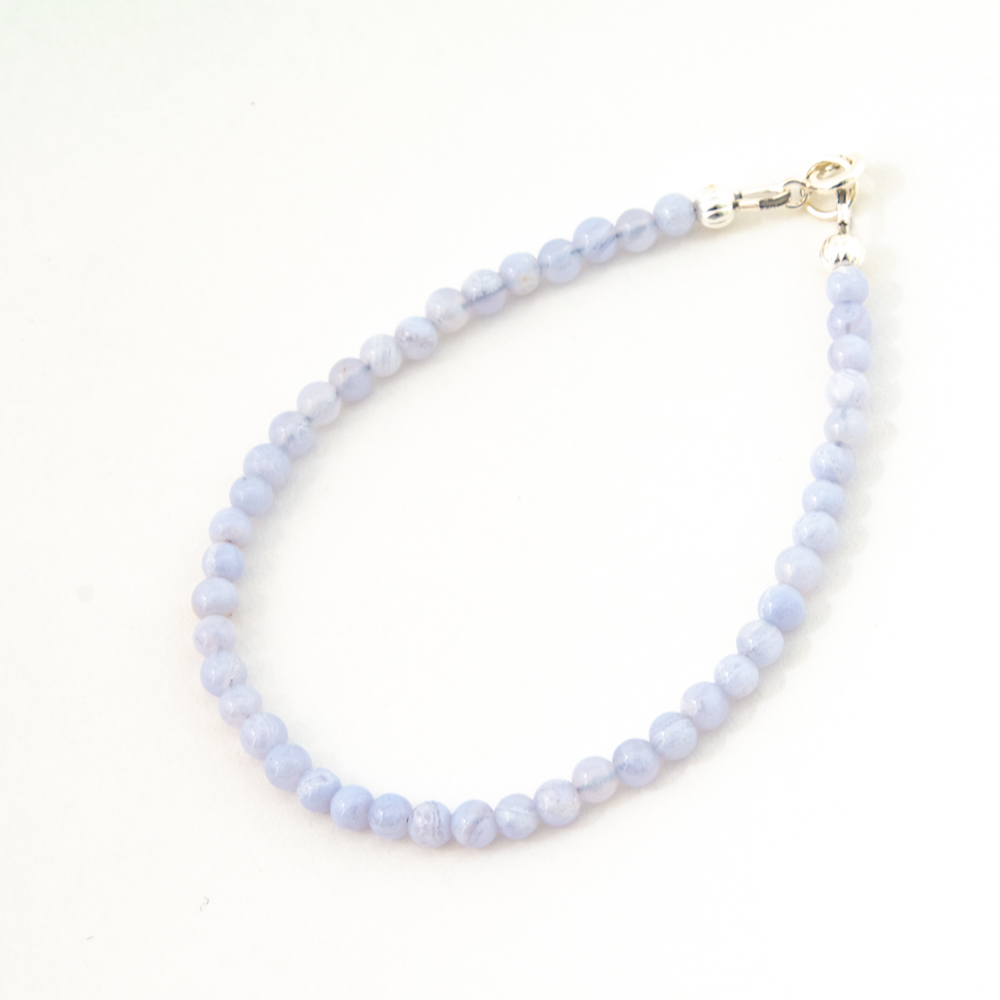 Blue Lace Agate Bracelets Anklets Gemstone Therapy Crystal Life