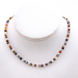 botswana agate necklace | 4mm