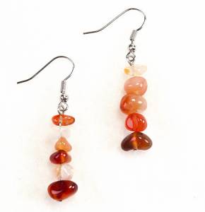 Orange Agate Chip Earrings