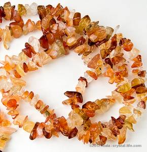 Orange Agate Chip Necklace