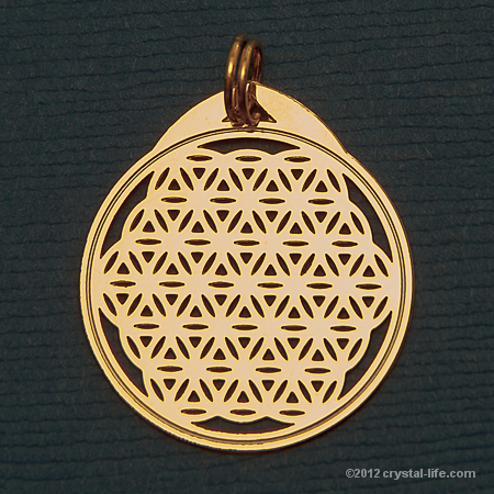 flower of life pendant - gold - 2cm