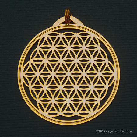 flower of life pendant - gold - 4 cm