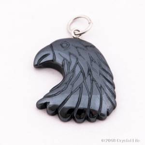 Hematite Eagle Pendant