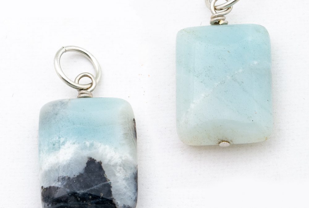 Amazonite Pendant – Flat Rectangle 3/4″