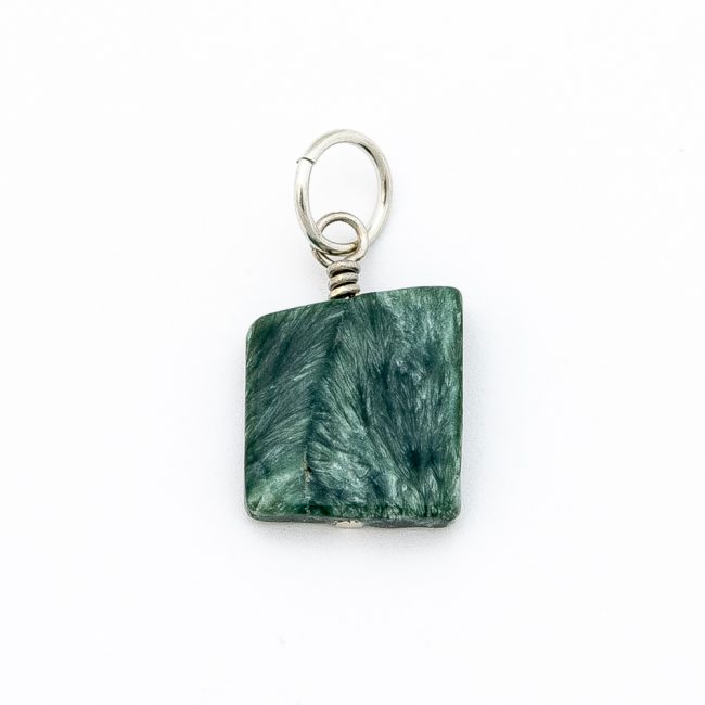 Seraphinite Pendant | Flat Squared