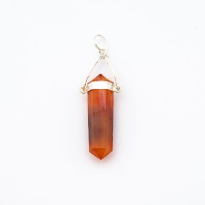 Carnelian Pendant | Double Terminated Point