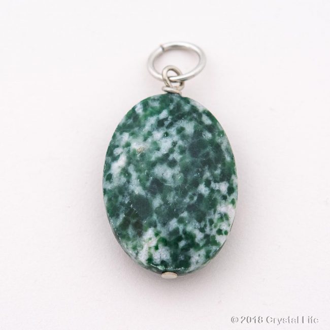 Faceted Oval Tree Agate Pendant