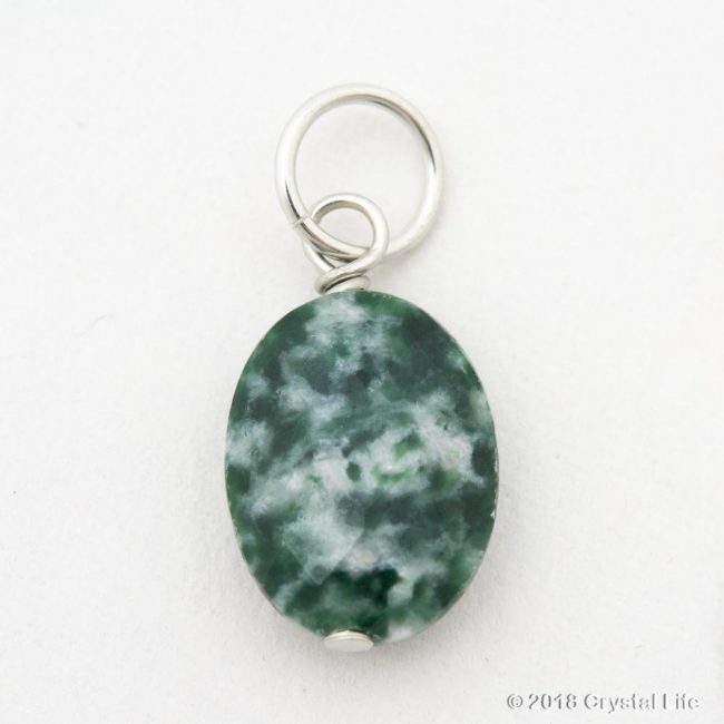 Oval Faceted Tree Agate Pendant