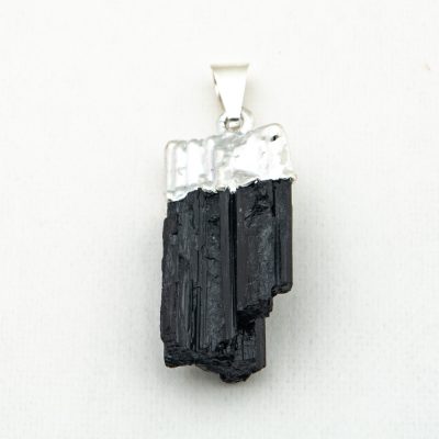 Black Tourmaline Pendant | Raw | Bezel