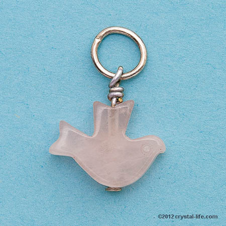 Dove Pendant – Rose Quartz