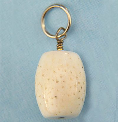 White Coral Pendant - Tube