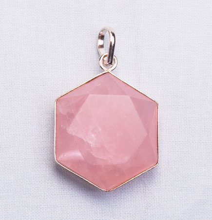 Rose quartz merkabah pendant