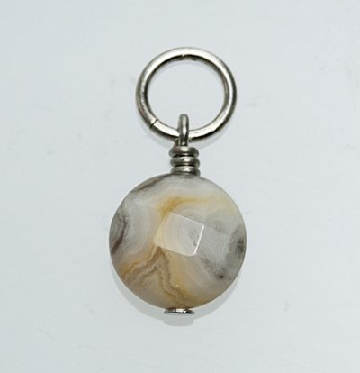 Crazy Lace Agate Faceted Pendant