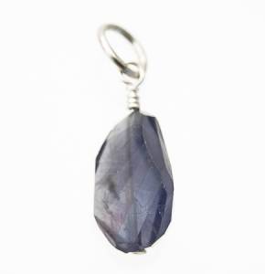 Tanzanite Pendant - Abstract Faceted 5/8"