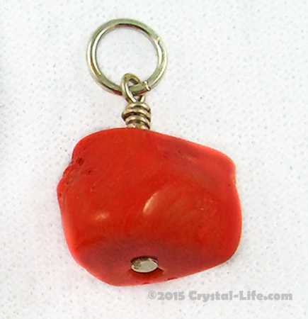 Red Coral Pendant - Nugget 1/2"